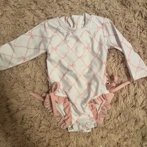 Smocked bathing suit.